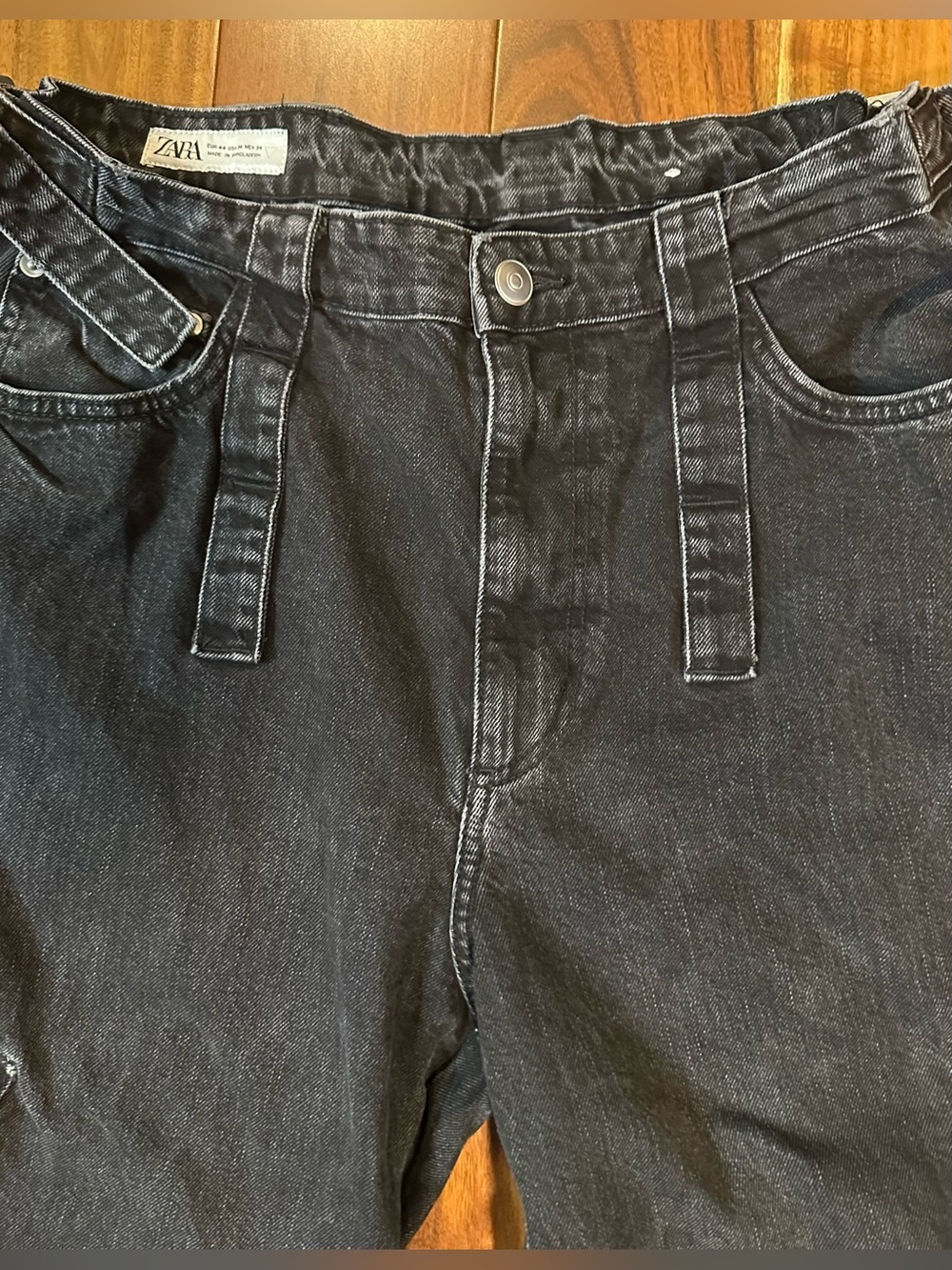 ZARA Detachable Cargo Denim Jeans - Picture 4 of 11